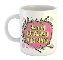 Printed  Happy Birthday To Wife  Ceramic Coffee Mug  Coffe Cup  Birhday Gifts  Best Gift  Happy Birthday For Wife For Husband For Girls For Boys  For Kids-thumb1