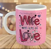 Printed  Happy Birthday To Wife  Ceramic Coffee Mug  Coffe Cup  Birhday Gifts  Best Gift  Happy Birthday For Wife For Husband For Girls For Boys  For Kids-thumb3