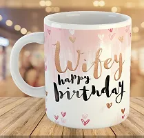 Printed  Happy Birthday To Wife  Ceramic Coffee Mug  Coffe Cup  Birhday Gifts  Best Gift  Happy Birthday For Wife For Husband For Girls For Boys  For Kids-thumb3