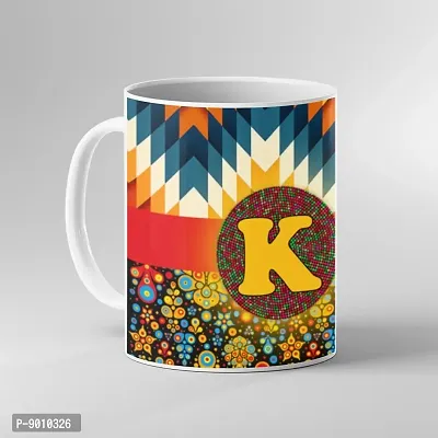 Printed Alphabet K Ceramic Coffee Mug  Coffe Cup  Birhday Gifts  Best Gift  Happy Birthday For Wife For Husband For Girls For Boys  For Kids
