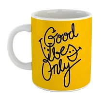 Printed  Good Vibes Only  Ceramic Coffee Mug  Coffe Cup  Birhday Gifts  Best Gift  Happy Birthday For Wife For Husband For Girls For Boys  For Kids-thumb1