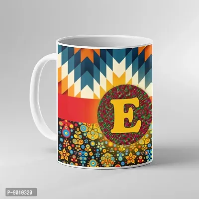 Printed Alphabet E Ceramic Coffee Mug  Coffe Cup  Birhday Gifts  Best Gift  Happy Birthday For Wife For Husband For Girls For Boys  For Kids