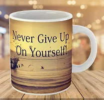 Printed  NEVER GIVE UP  Ceramic Coffee Mug  Coffe Cup  Birhday Gifts  Best Gift  Happy Birthday For Wife For Husband For Girls For Boys  For Kids-thumb2