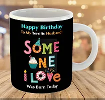 Printed  Happy Birthday To Husband  Ceramic Coffee Mug  Coffe Cup  Birhday Gifts  Best Gift  Happy Birthday For Wife For Husband For Girls For Boys  For Kids-thumb2