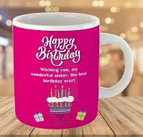 Printed  Happy Birthday Sister  Ceramic Coffee Mug  Coffe Cup  Birhday Gifts  Best Gift  Happy Birthday For Wife For Husband For Girls For Boys  For Kids-thumb2