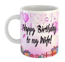 Printed  Happy Birthday To Wife  Ceramic Coffee Mug  Coffe Cup  Birhday Gifts  Best Gift  Happy Birthday For Wife For Husband For Girls For Boys  For Kids-thumb1