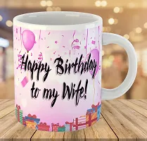 Printed  Happy Birthday To Wife  Ceramic Coffee Mug  Coffe Cup  Birhday Gifts  Best Gift  Happy Birthday For Wife For Husband For Girls For Boys  For Kids-thumb2