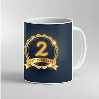 Printed  2 Anniversary  Ceramic Coffee Mug  Coffe Cup  Birhday Gifts  Best Gift  Happy Birthday For Wife For Husband For Girls For Boys  For Kids-thumb2