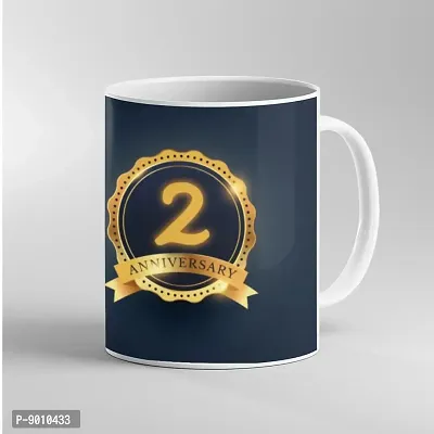 Printed  2 Anniversary  Ceramic Coffee Mug  Coffe Cup  Birhday Gifts  Best Gift  Happy Birthday For Wife For Husband For Girls For Boys  For Kids-thumb3