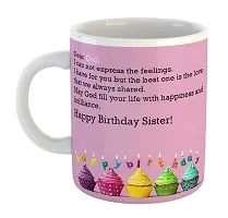 Printed  Happy Birthday Sister  Ceramic Coffee Mug  Coffe Cup  Birhday Gifts  Best Gift  Happy Birthday For Wife For Husband For Girls For Boys  For Kids-thumb1