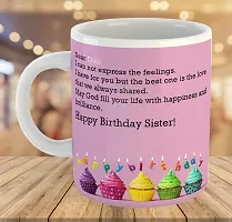 Printed  Happy Birthday Sister  Ceramic Coffee Mug  Coffe Cup  Birhday Gifts  Best Gift  Happy Birthday For Wife For Husband For Girls For Boys  For Kids-thumb3