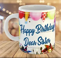 Printed  Happy Birthday Sister  Ceramic Coffee Mug  Coffe Cup  Birhday Gifts  Best Gift  Happy Birthday For Wife For Husband For Girls For Boys  For Kids-thumb3