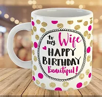 Printed  Happy Birthday To Wife  Ceramic Coffee Mug  Coffe Cup  Birhday Gifts  Best Gift  Happy Birthday For Wife For Husband For Girls For Boys  For Kids-thumb3