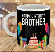 Printed Happy Birthday Brother  Ceramic Coffee Mug  Coffe Cup  Birhday Gifts  Best Gift  Happy Birthday For Wife For Husband For Girls For Boys  For Kids-thumb3