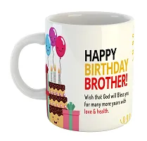 Printed Happy Birthday Brother  Ceramic Coffee Mug  Coffe Cup  Birhday Gifts  Best Gift  Happy Birthday For Wife For Husband For Girls For Boys  For Kids-thumb1