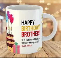 Printed Happy Birthday Brother  Ceramic Coffee Mug  Coffe Cup  Birhday Gifts  Best Gift  Happy Birthday For Wife For Husband For Girls For Boys  For Kids-thumb2