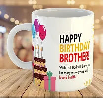 Printed Happy Birthday Brother  Ceramic Coffee Mug  Coffe Cup  Birhday Gifts  Best Gift  Happy Birthday For Wife For Husband For Girls For Boys  For Kids-thumb3