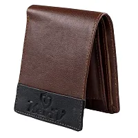 Kevivreg; Genuine Leather Wallet for Men (Tan)-thumb4