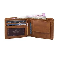 Kevivreg; Genuine Leather Wallet for Men || Men's Wallet || (Tan)-thumb3