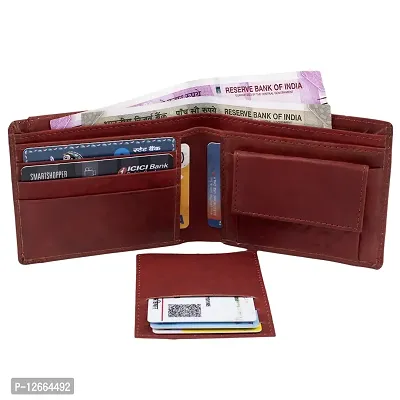 Keviv Genuine Leather Wallet for Men - (Red)-thumb3