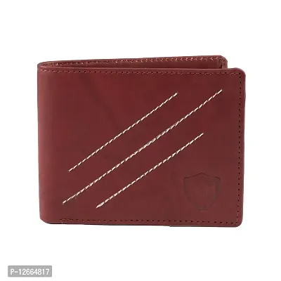 Keviv? Men's Genuine Leather Wallet / Purse (Red)-thumb0