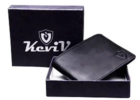 Kevivreg; Genuine Leather Wallet for Men || Men's Wallet || (Black)-thumb2