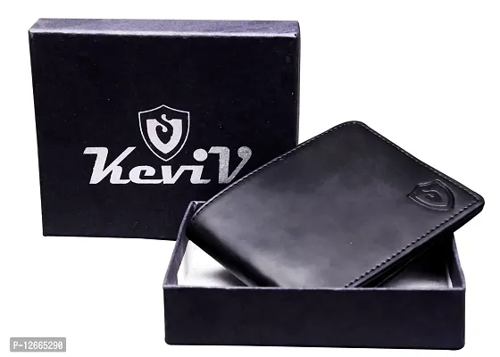 Kevivreg; Genuine Leather Wallet for Men || Men's Wallet || (Black)-thumb3