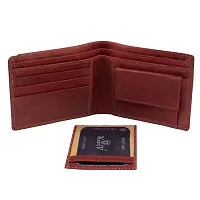 Kevivreg; Genuine Leather Wallet for Men / Men's Wallets (Red)-thumb4