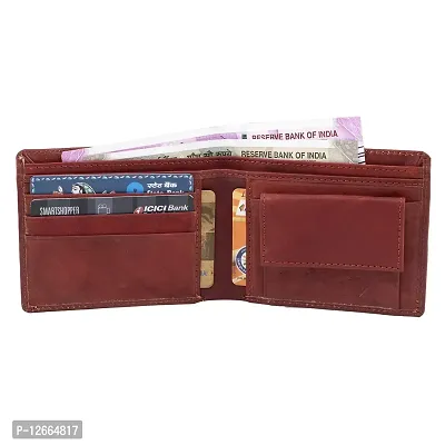 Keviv? Men's Genuine Leather Wallet / Purse (Red)-thumb4