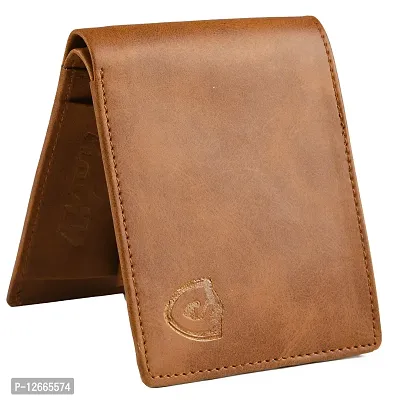 Kevivreg; Genuine Leather Wallet for Men || Men's Wallet || (Tan)