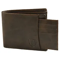 Keviv? Genuine Leather Wallet for Men EXTRANAL Card Holder Wallet (Brown)-thumb1