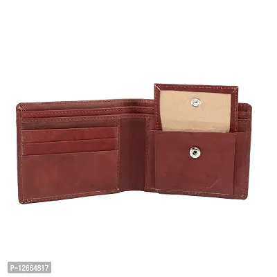 Keviv? Men's Genuine Leather Wallet / Purse (Red)-thumb3