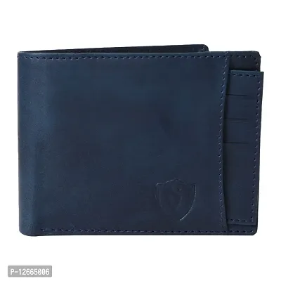 Kevivreg; Genuine Leather Wallet for Men (GW120-A) (Blue)-thumb2