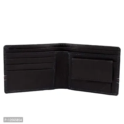 Kevivreg; Genuine Leather Wallet for Men- Men's Wallet (Black)-thumb4