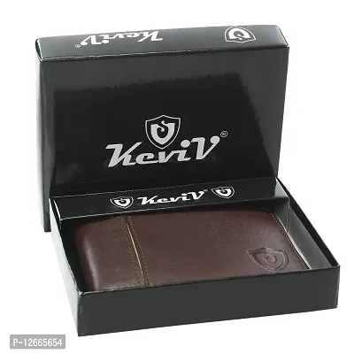 Keviv? Genuine Leather Wallet for Men (GW116-A) (Brown)-thumb5