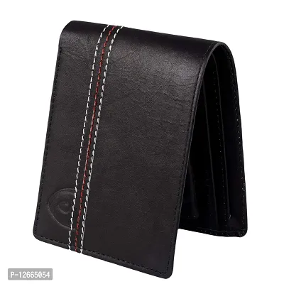 Kevivreg; Genuine Leather Wallet for Men- Men's Wallet (Black)-thumb0