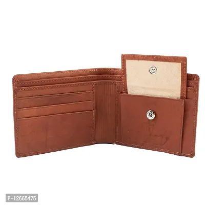 Kevivreg; Men's Genuine Leather Wallet / Purse (Brown)-thumb3