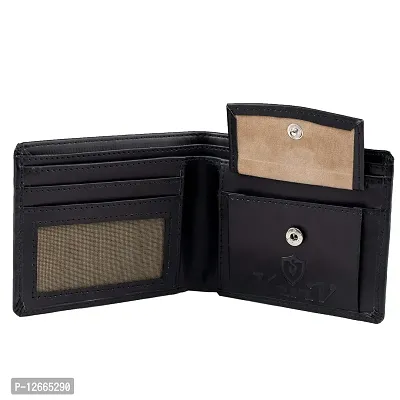 Kevivreg; Genuine Leather Wallet for Men || Men's Wallet || (Black)