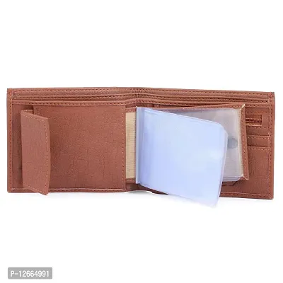 Kevivreg; Artifical Leather Wallet for Men/Men's Wallet (Tan)-thumb4