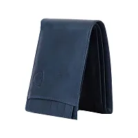 Kevivreg; Genuine Leather Wallet for Men (GW120-A) (Blue)-thumb4