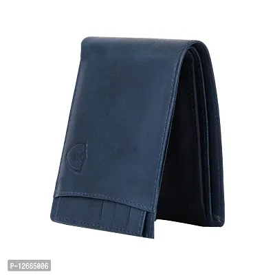 Kevivreg; Genuine Leather Wallet for Men (GW120-A) (Blue)-thumb5