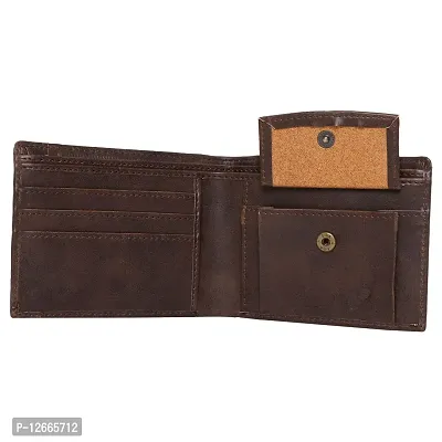 Kevivreg; Genuine Leather Wallet for Men (GW120-A) (Brown)-thumb4