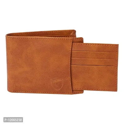 Kevivreg; Genuine Leather Wallet for Men (GW120-A) (Tan)