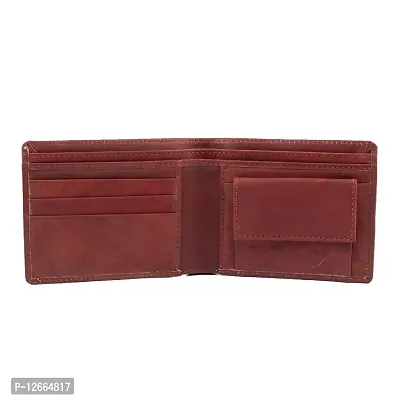 Keviv? Men's Genuine Leather Wallet / Purse (Red)-thumb2