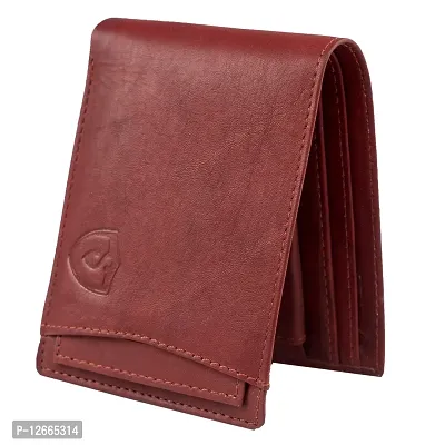 Kevivreg; Genuine Leather Wallet for Men / Men's Wallets (Red)