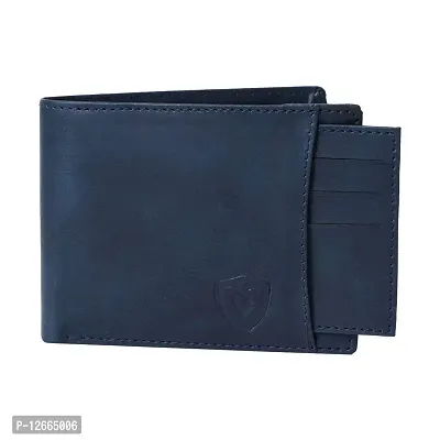 Kevivreg; Genuine Leather Wallet for Men (GW120-A) (Blue)-thumb0