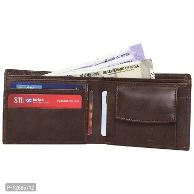 Kevivreg; Genuine Leather Wallet for Men (GW120-A) (Brown)-thumb3