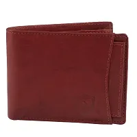 Kevivreg; Genuine Leather Wallet for Men / Men's Wallets (Red)-thumb1