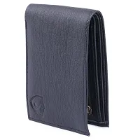 Kevivreg; Artifical Leather Wallet for Men/Men's Wallet (Black)-thumb3