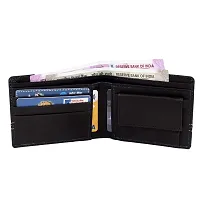 Kevivreg; Genuine Leather Wallet for Men- Men's Wallet (Black)-thumb2